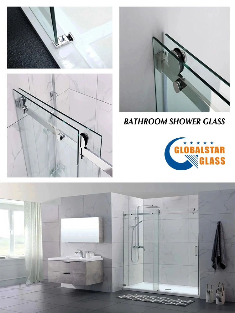 3-19mm Ultra Clear Tempered Laminated Glass/Toughened Door Glass/Edge Polished Glass/Frosted Glass Building Glass/Design Glass/Mirror Glass for Shower Enclosure