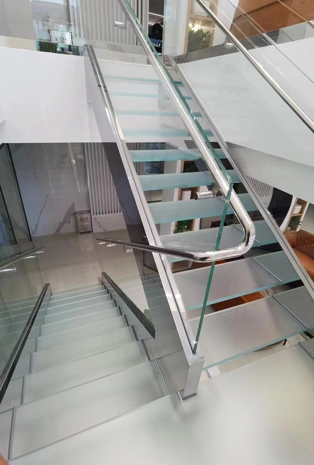 Floor Tread Acid-Etched Tempered/Toughened Safety Laminated Bulidng Glass